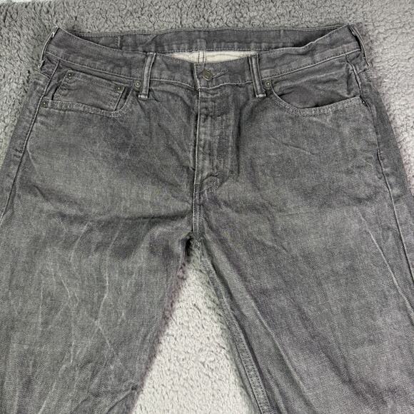 Levis 569 Jeans Mens 34x32 (Fits 36x32) Gray Washed Denim Loose Straight Baggy - Picture 5 of 9